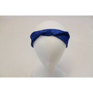 Blue Houndstooth Twist Headband